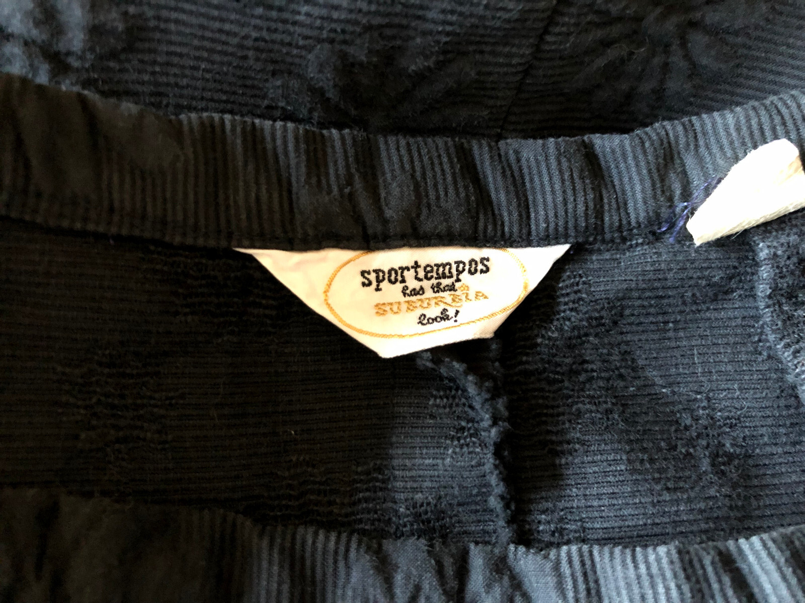 Vintage 60’s Black SPORTEMPOS Pencil Skirt Daisies Aprx S Woven Cotton
