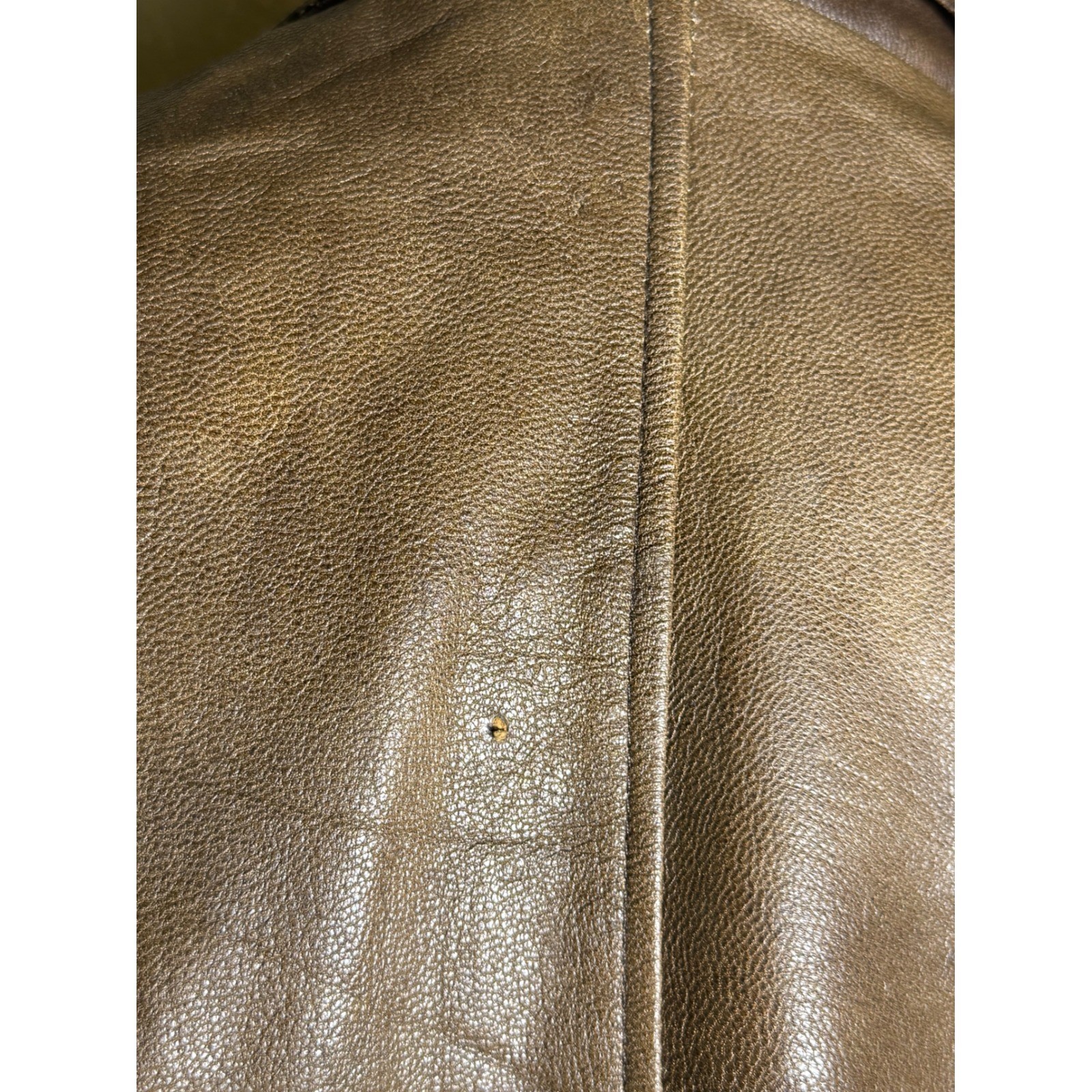 Vintage Distressed Pebbled Leather Bomber Jacket Aviator Flight Moto Coat Medium