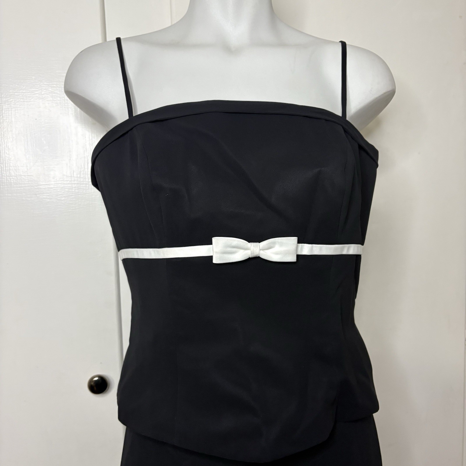 Black White Formal Two Piece Gown Bodice and Skirt Classic Vintage 90s/Y2K