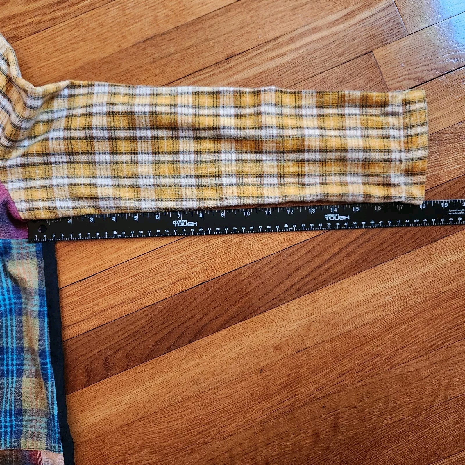 Vtg Citron Santa Monica Tunic Small Flannel & Silk Button Patchwork Boho USA