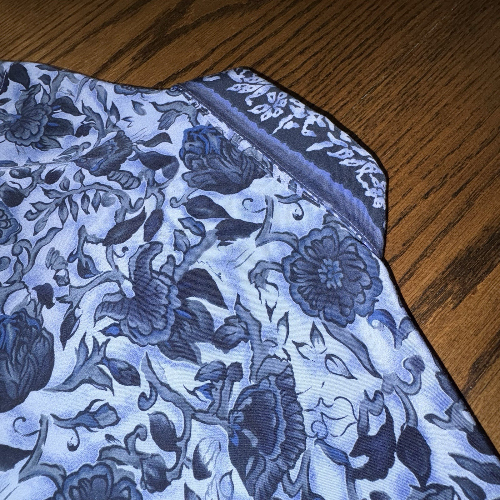 Vintage Wrangler Prairie Rose Womens Short Sleeve Button Up Shirt Rare Blue Rose