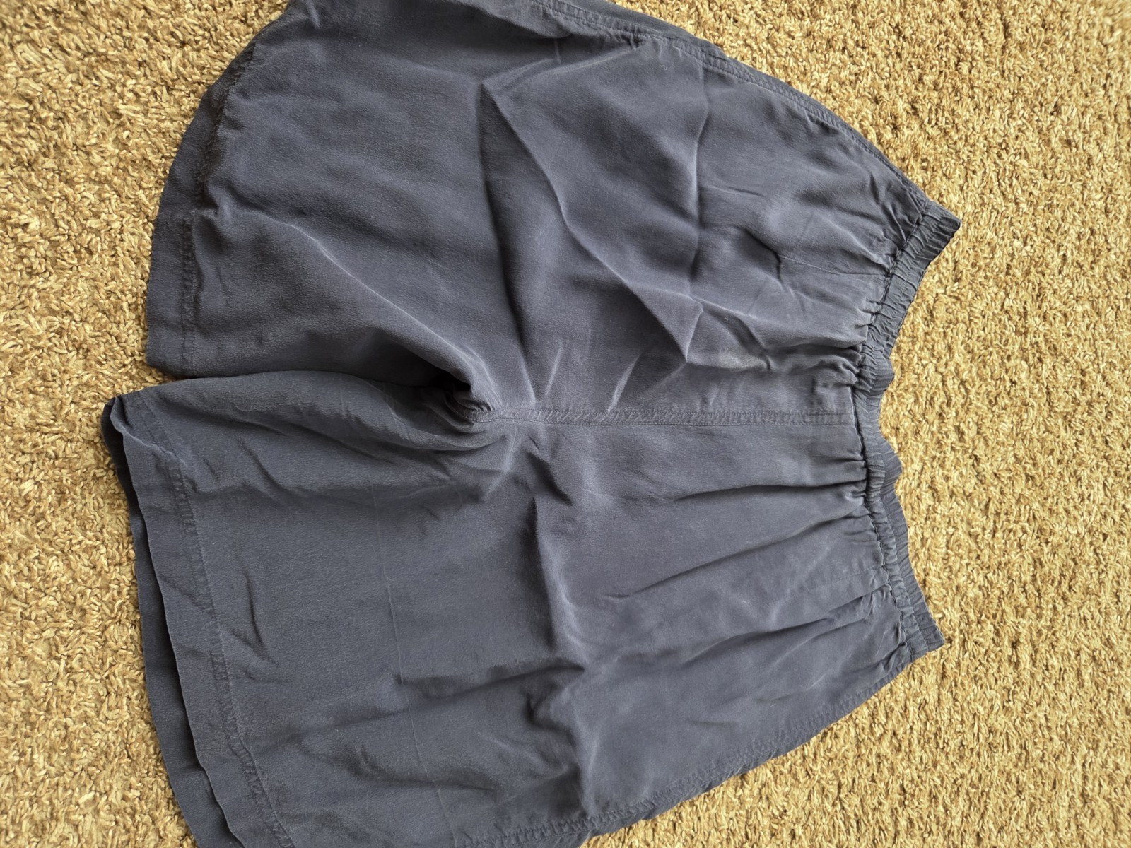August Vintage Silk Shorts Small Black