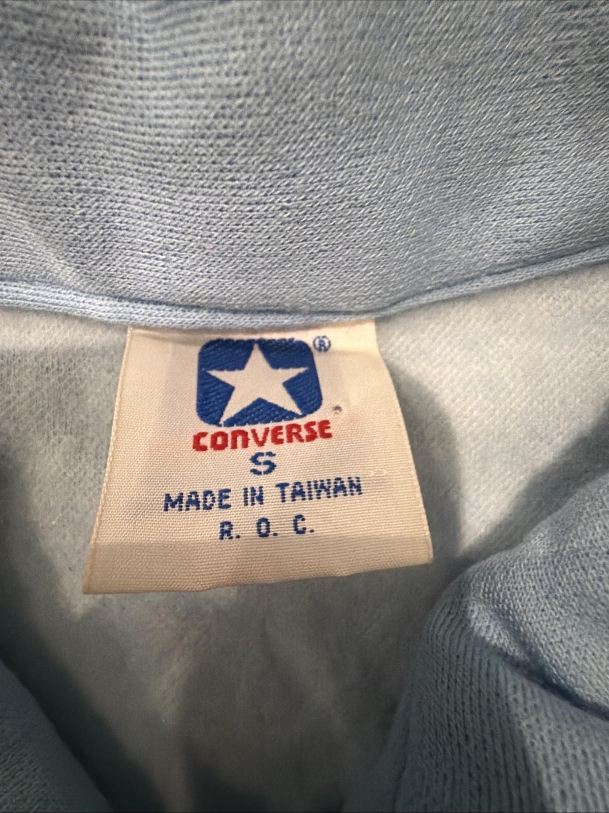 Vintage 1980s Converse Track Jacket Full Zip Warm-Up Made in Taiwan R.O.C. Sz S
