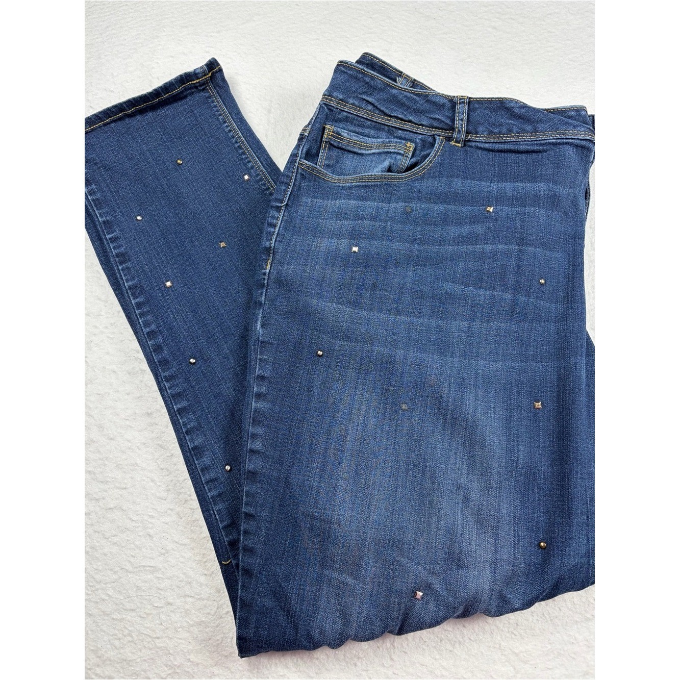 Cato Est. 1946 Embellished Rhinestone Skinny Jeans Plus Size 20W