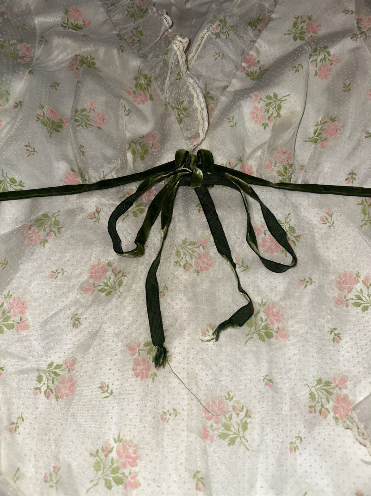 Vtg XS/S Hippie Flower Child Prairie Floral Dress