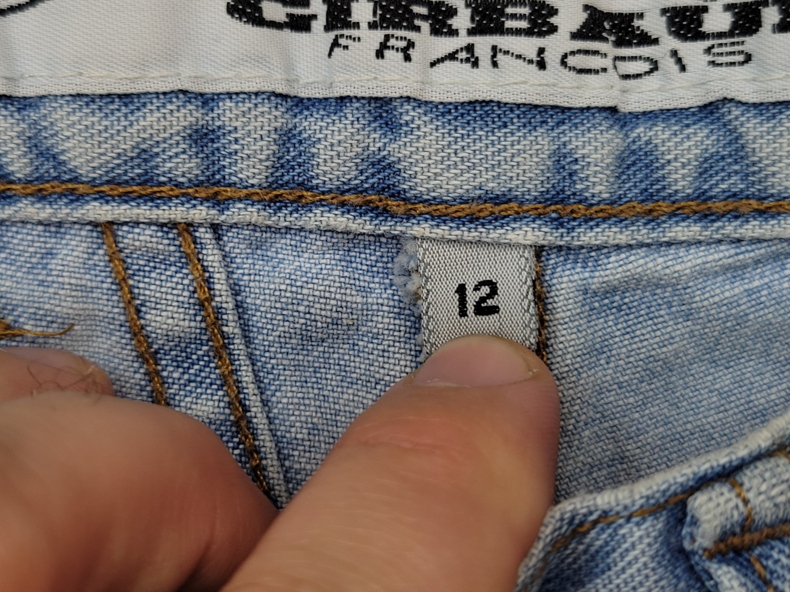 Vtg 90s Y2K Marithe Girbaud Francois Size 12 Light Denim Jean Wash Shorts