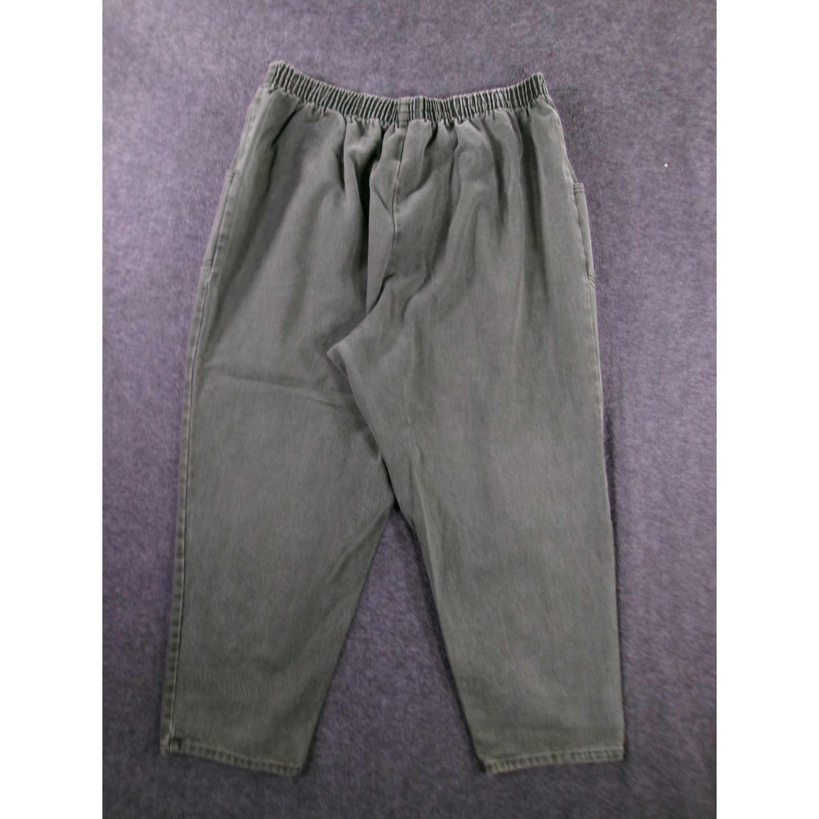 Classic Elements Woman Jeans Womens 26WP Petite Dark Green Vintage 80s Tapered R