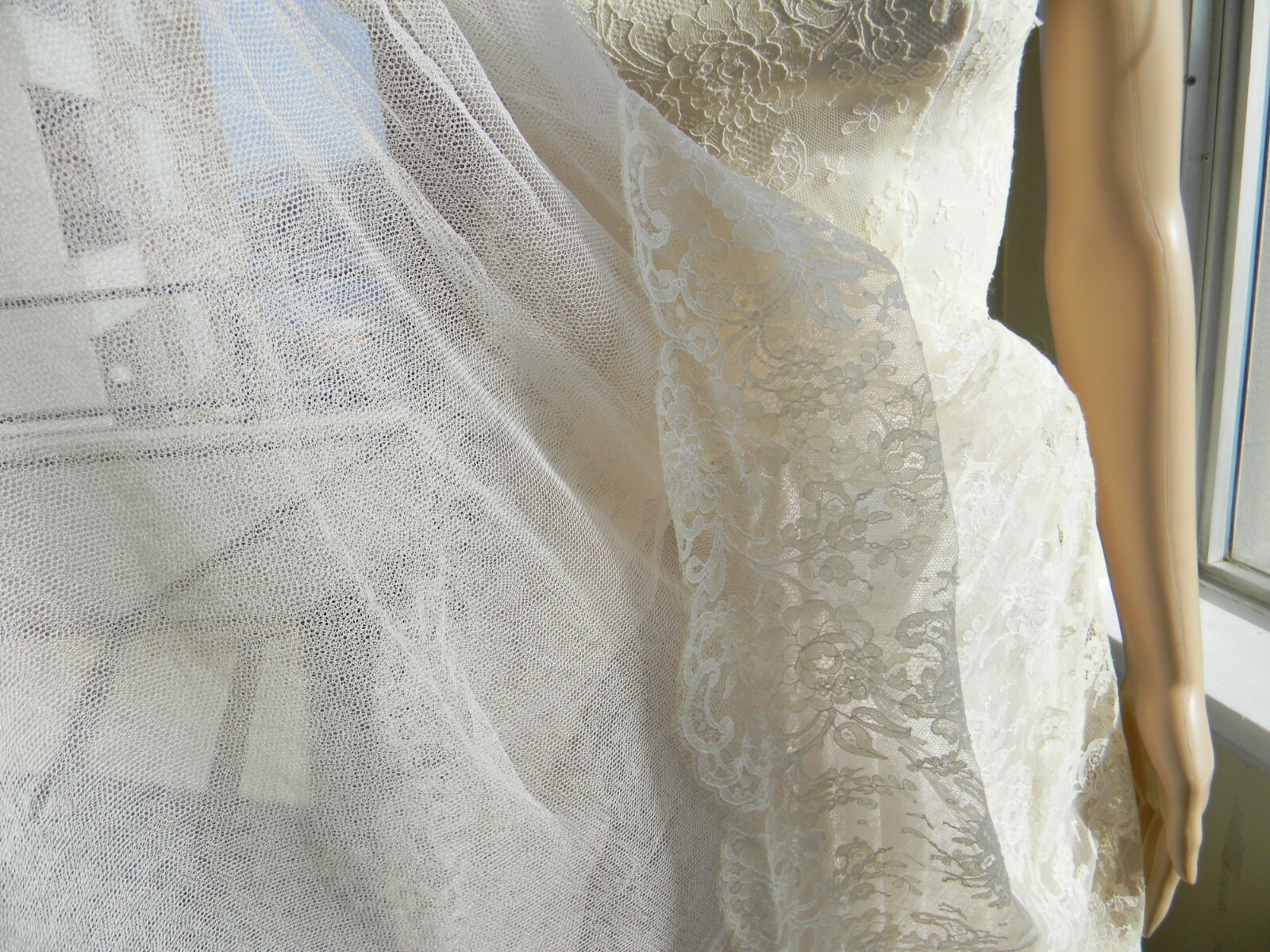 VINTAGE Rockabilly Couture 1950s Original Princess Fairy-tale Lace Tulle Dress