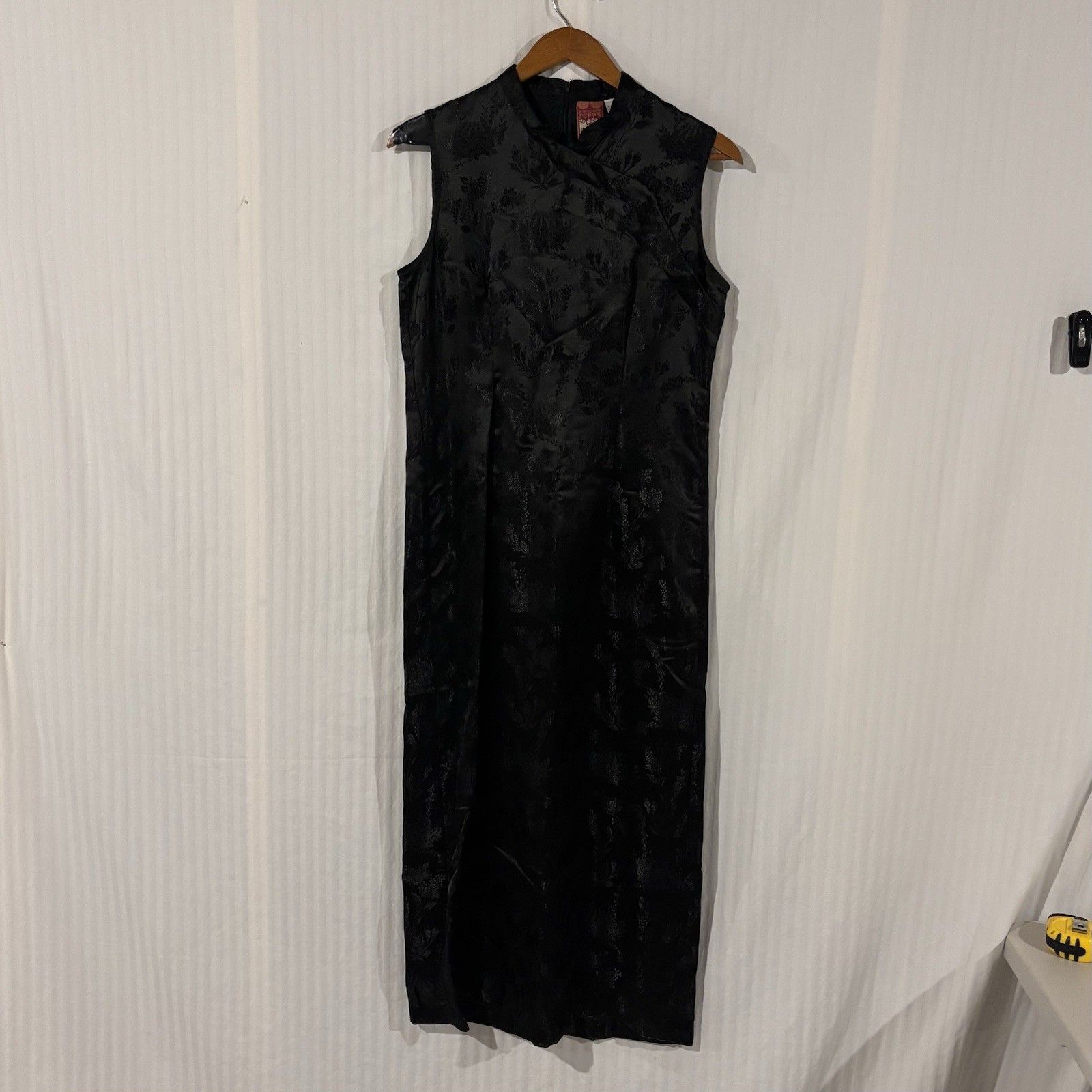 April Cornell Vintage black Asian Inspired Dress Rayon Small D-16