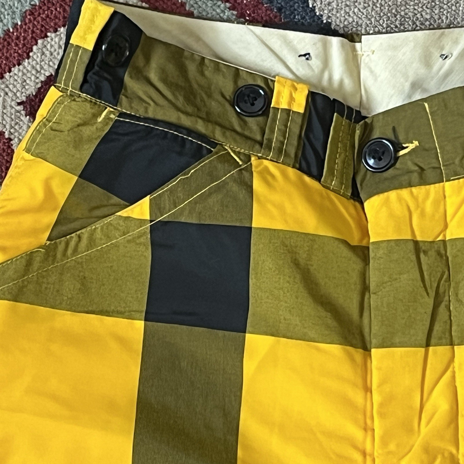 Vintage 50s JC Higgins Snow Winter Ski Pants Women’s 27×32 Yellow/Black Plaid