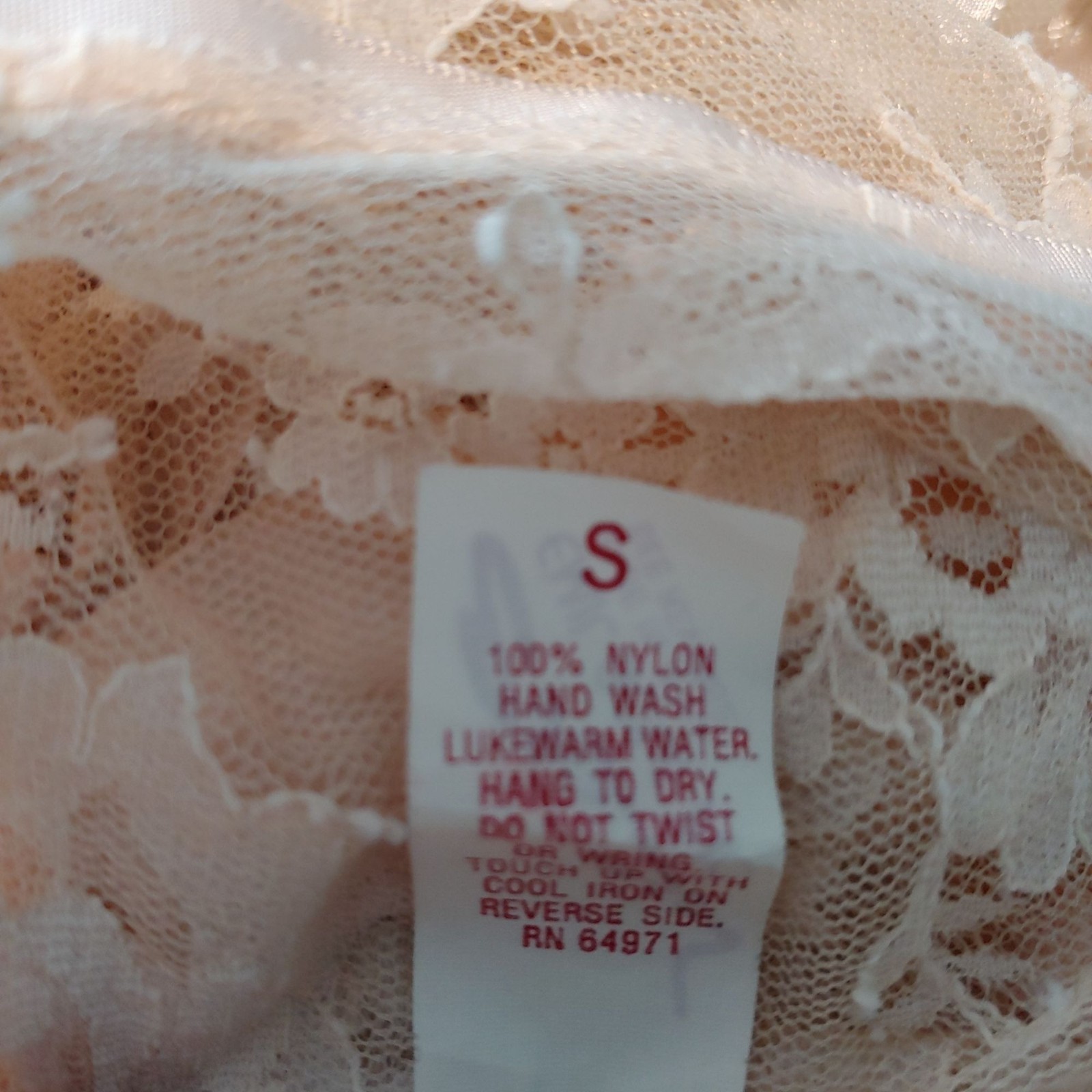 Vtg Emil Bole Lace Wrap Lace Blush Lingerie Boho Fairy Sleeve Boudoir Romantic S