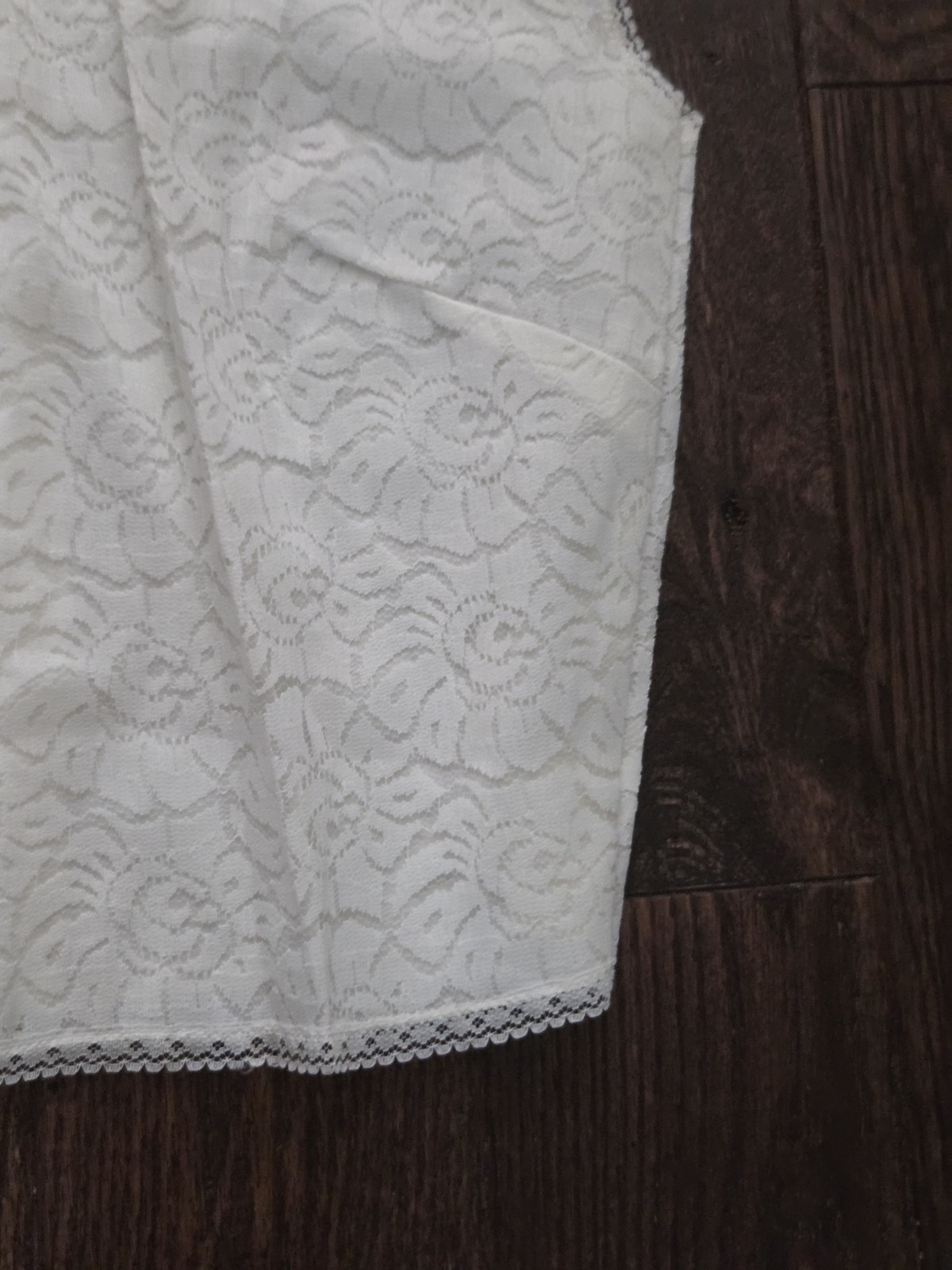 Vintage White Lace Sleeveless Blouse Handmade Sheer Floral Lace Shell Top Retro