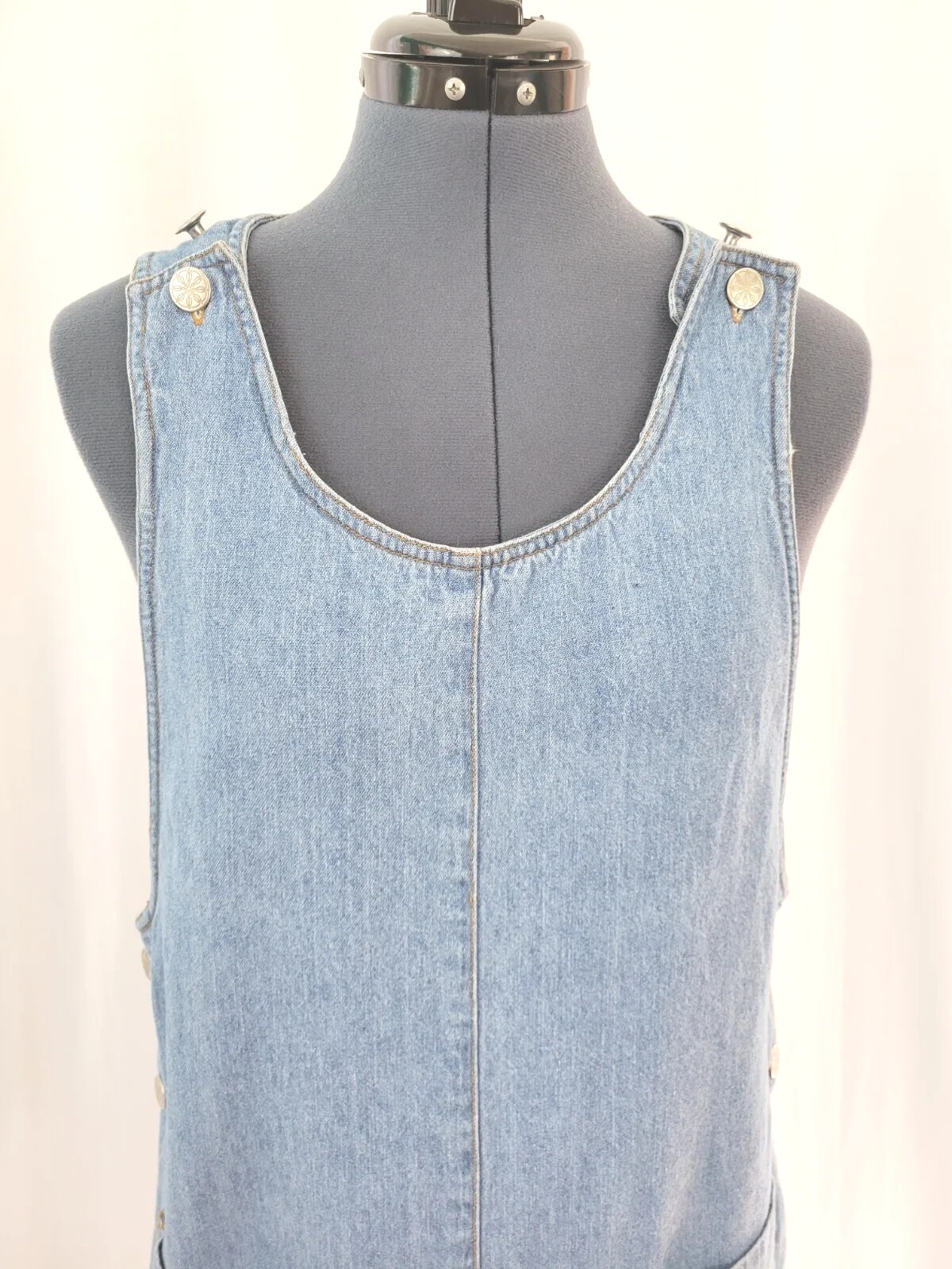 Vintage FADS Denim Jumper w Front Patch Pockets Size Small
