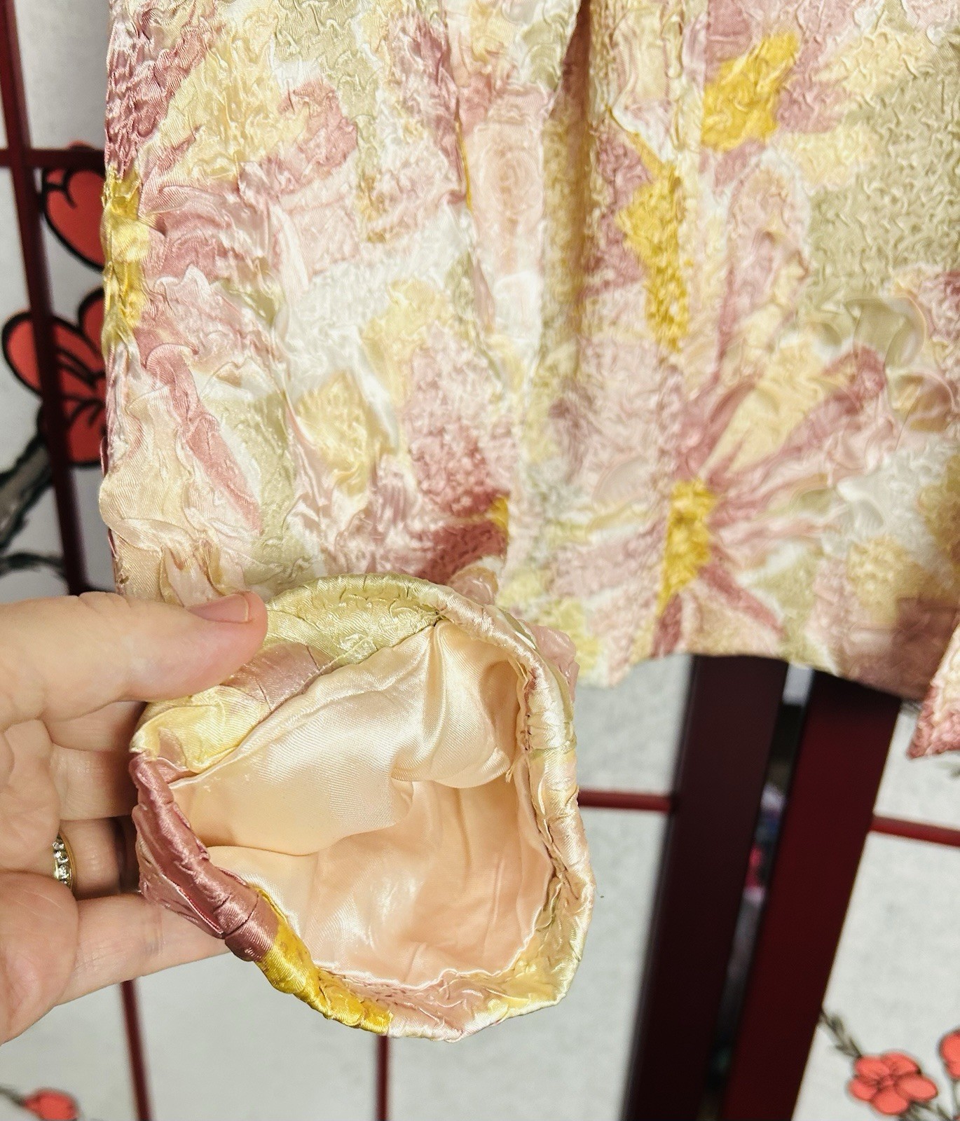 Joseph Ribkoff Trends Women’s Floral Textured Jacket Pink Cream Yellow