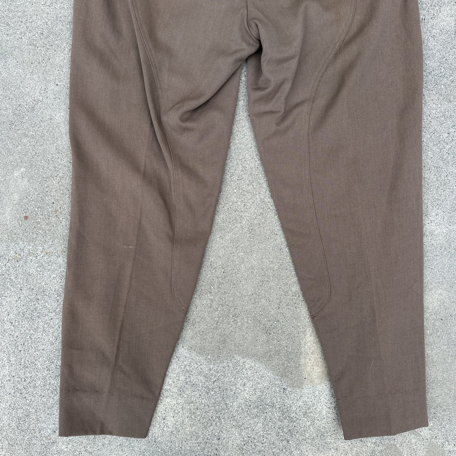 Vintage 1930s 1940s Brown Side Zip Pants Trousers Sportswear High Waisted