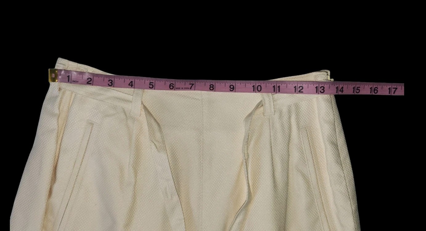 Vintage Tommy Bahama Size 4 S Small Women’s 100% Silk Top Pant Set Yellow Floral