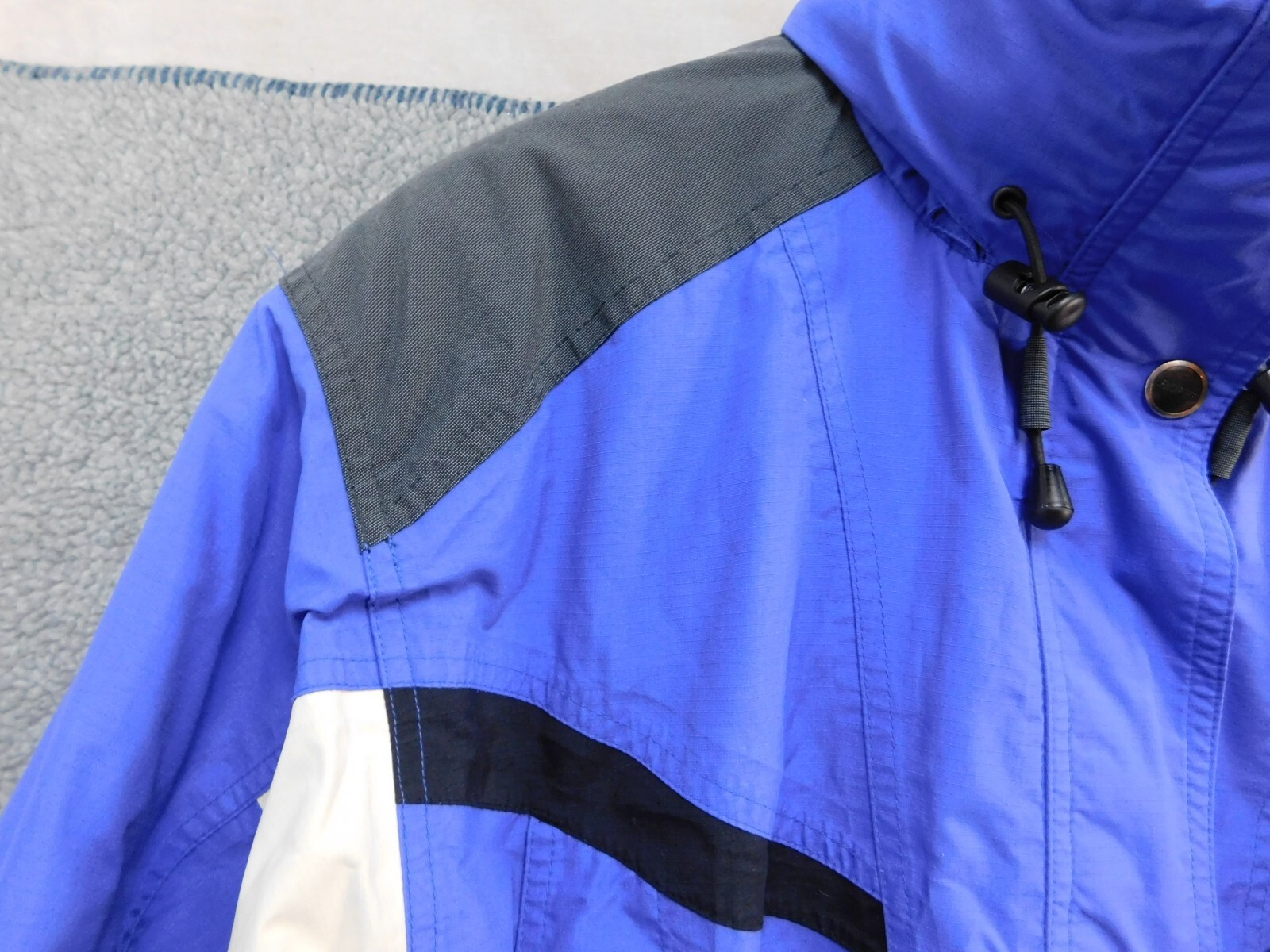 Womens Vintage Roffe Ski Jacket Winter Hooded Waterproof Breathable~Size 12 Blue