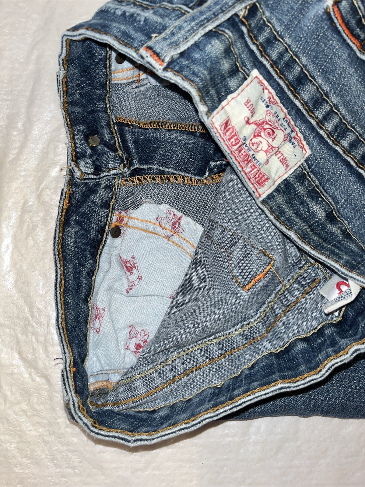 vintage Y2K True Religion Johnny MADE IN USA jeans womens 29 30 32 straight leg