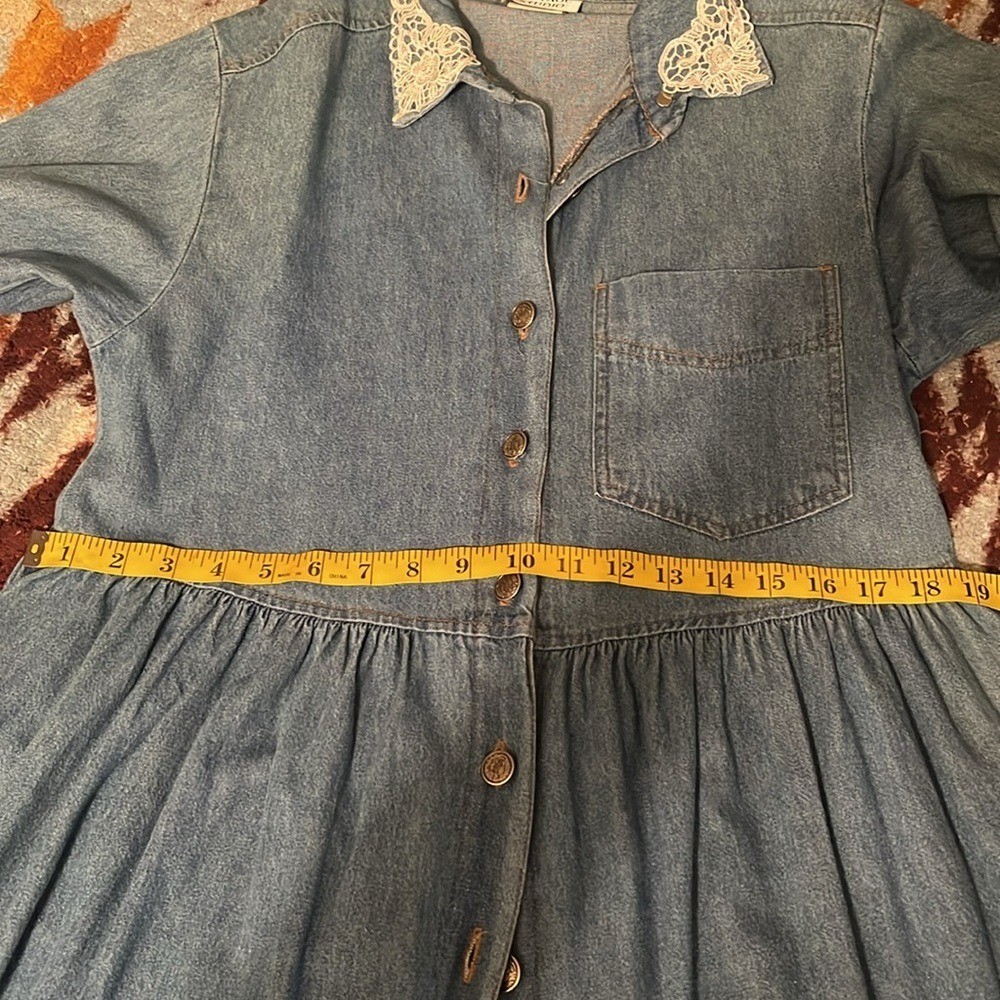NEW. Vintage Studio, Denim Dress, M. Button up.