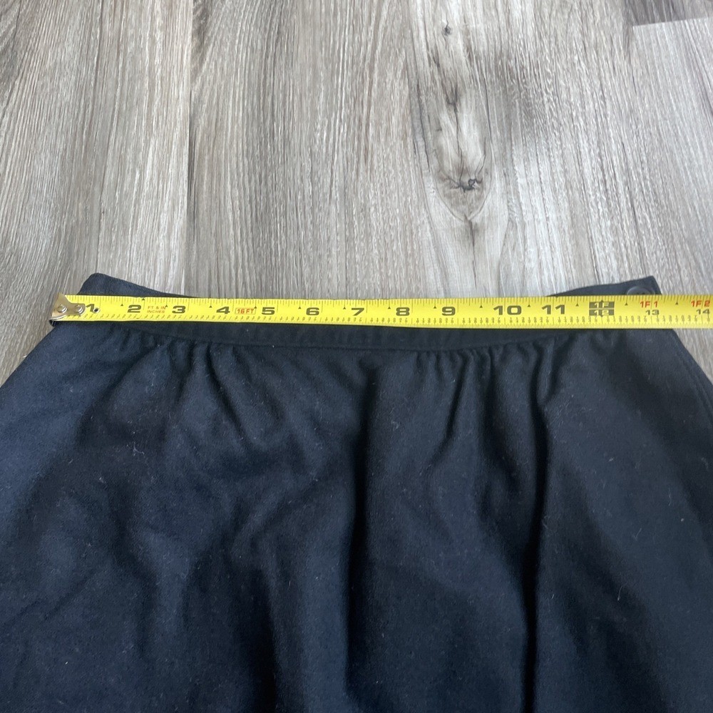 Vintage 70s Pendleton Wool Skirt Women’s Size 12 Black A-Line Midi USA Made
