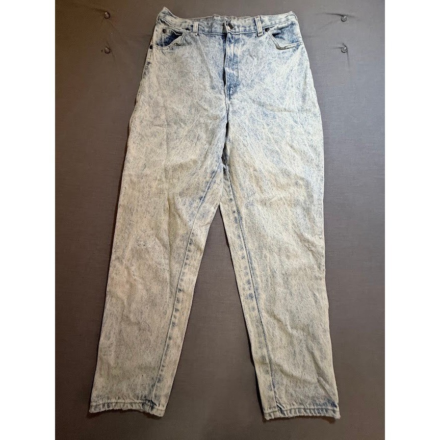PS Gitano Vintage Acid Wash Jeans High Waist Tapered Leg Denim Retro 90s 30X28