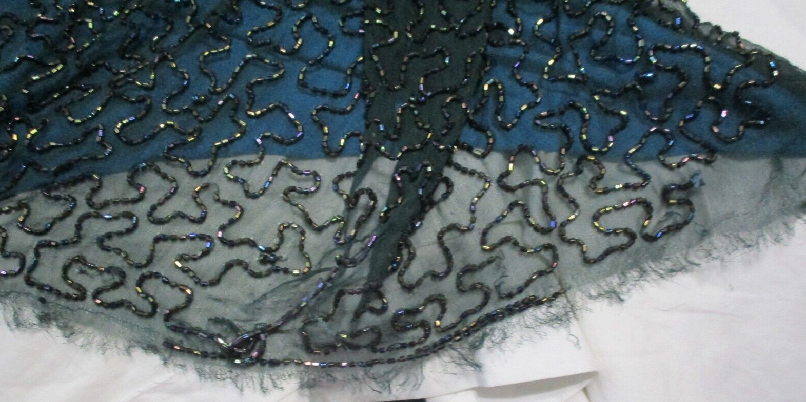 Vintage Andretta Donatello Green Silk Beaded Strapless Size S Gown Dress Slit
