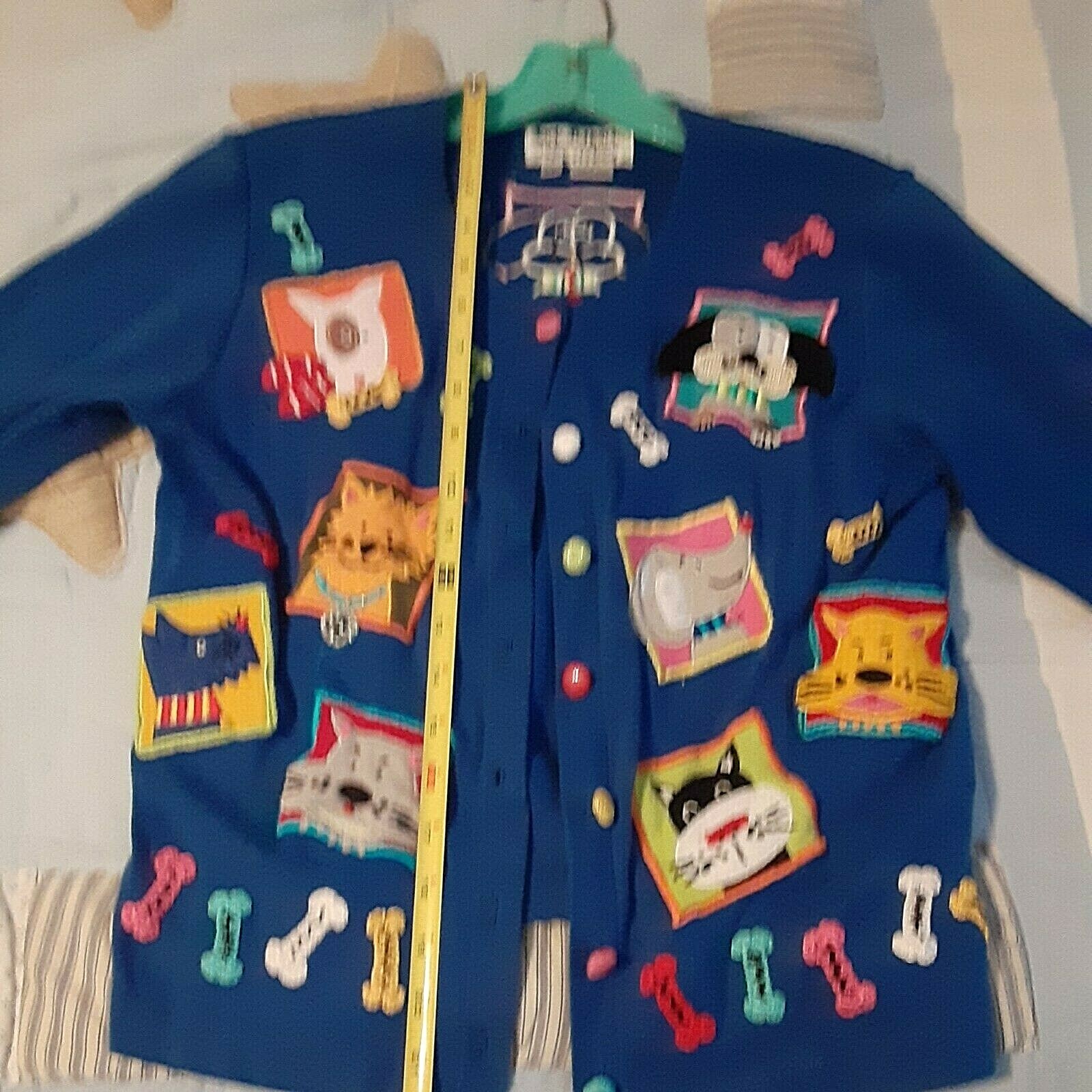 Jack B. Quick Sweater with Embellished Dog Appliques, Petite Small