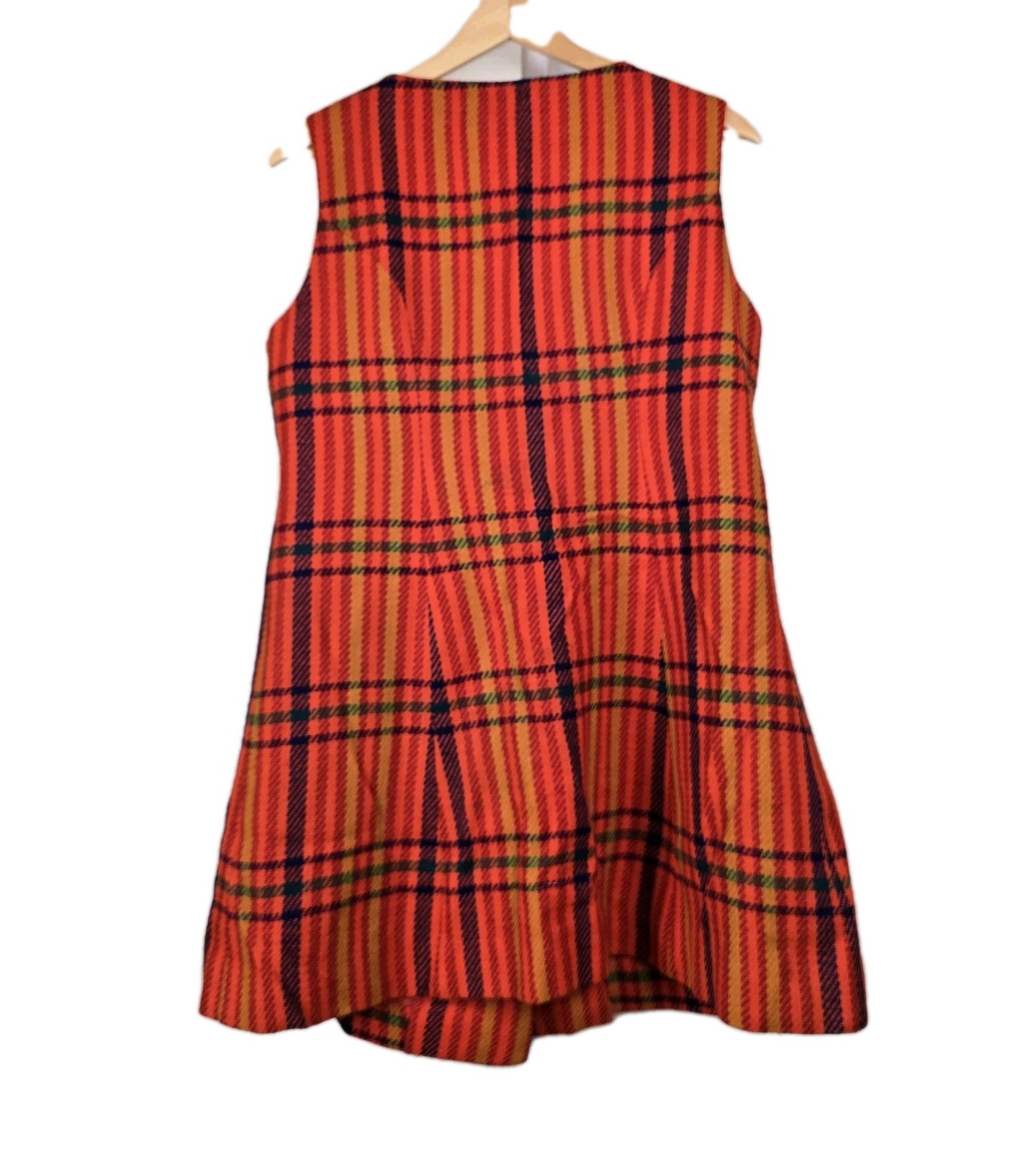 VTG 1960s Suz Of Califoria Women’s Red Plaid Mod Mini Dress Size 8 (See Notes)