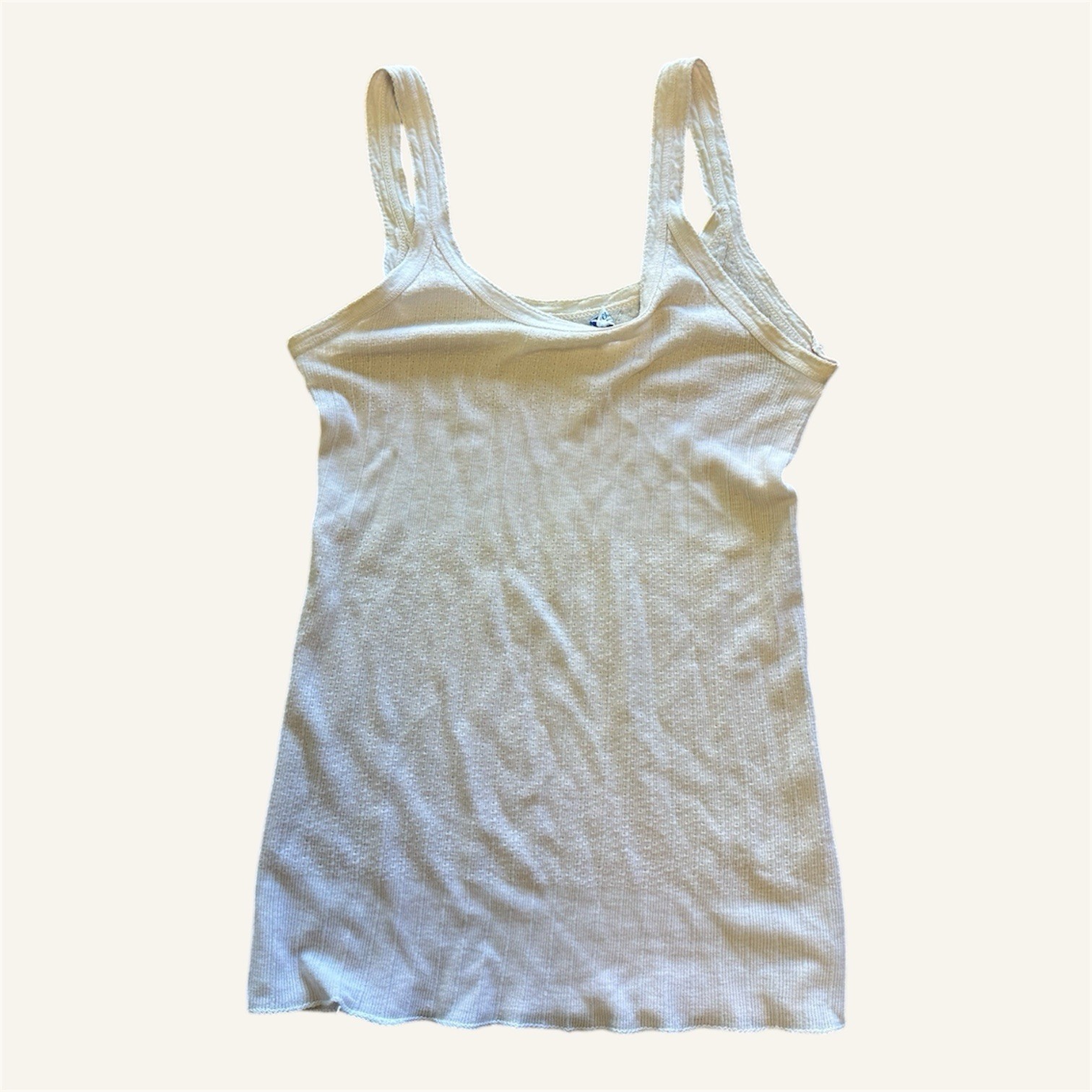 1950s Charmode Blank Ribbed Cotton Tank Top Undershirt 1950s 1960s