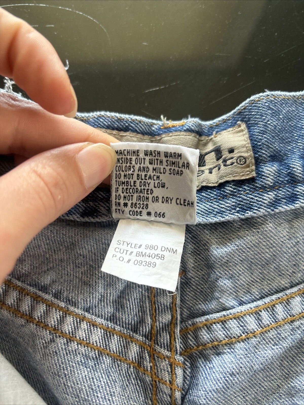 90s Moms Jean Shorts Bum Equipment Juniors 11 Hong Kong Light Blue High Waisted