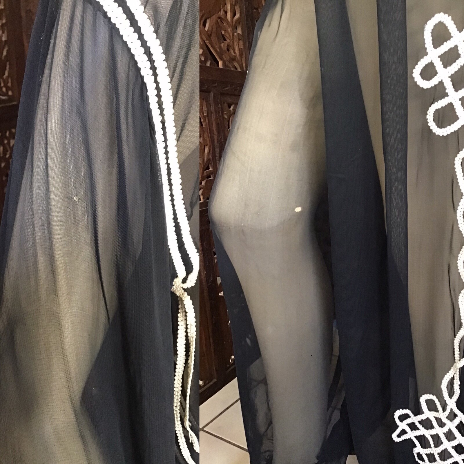 Vintage Sheer Black Harem Girl Lingerie Ensemble