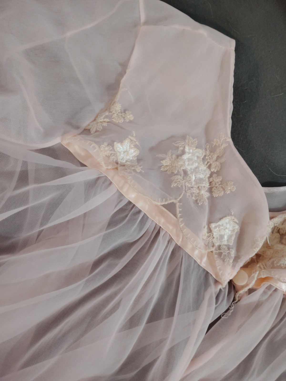 Vintage 60’s Pink Lisette Lingerie Sheer Nightgown and Robe Al Sterling Size…