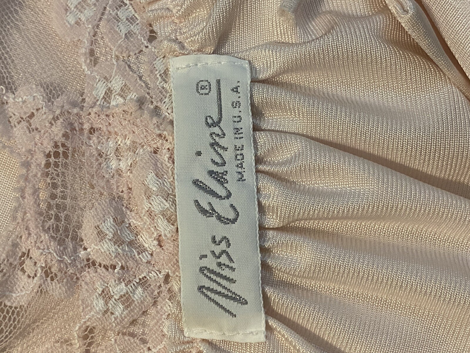 Vintage Miss Elaine Nightgown Robe Small/Medium Long Sleeve Button Dusty Rose