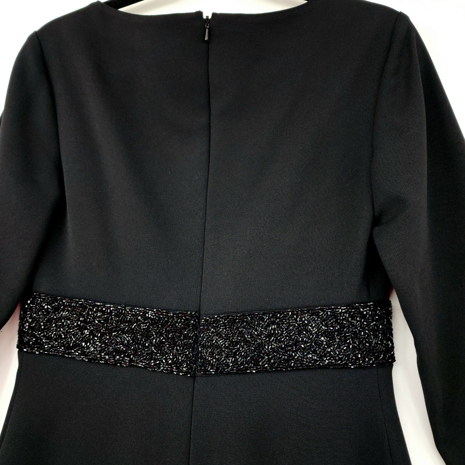 Vtg Jennifer George by Night Midi Dress S 4-6 Black Cocktail Party Evening LBD