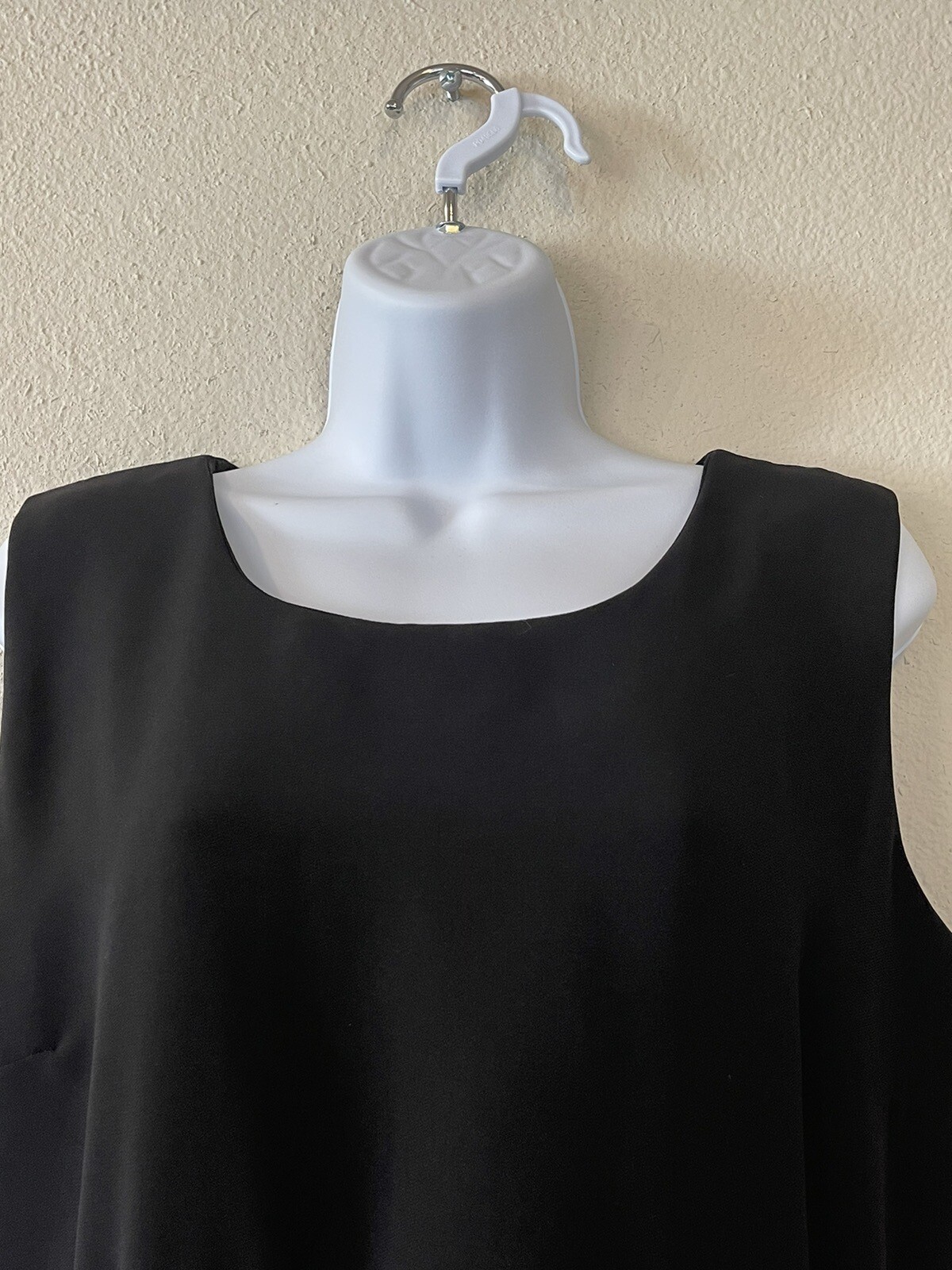 Vintage Willi Of California Black Sleeveless Long Dress Made In USA Size 16
