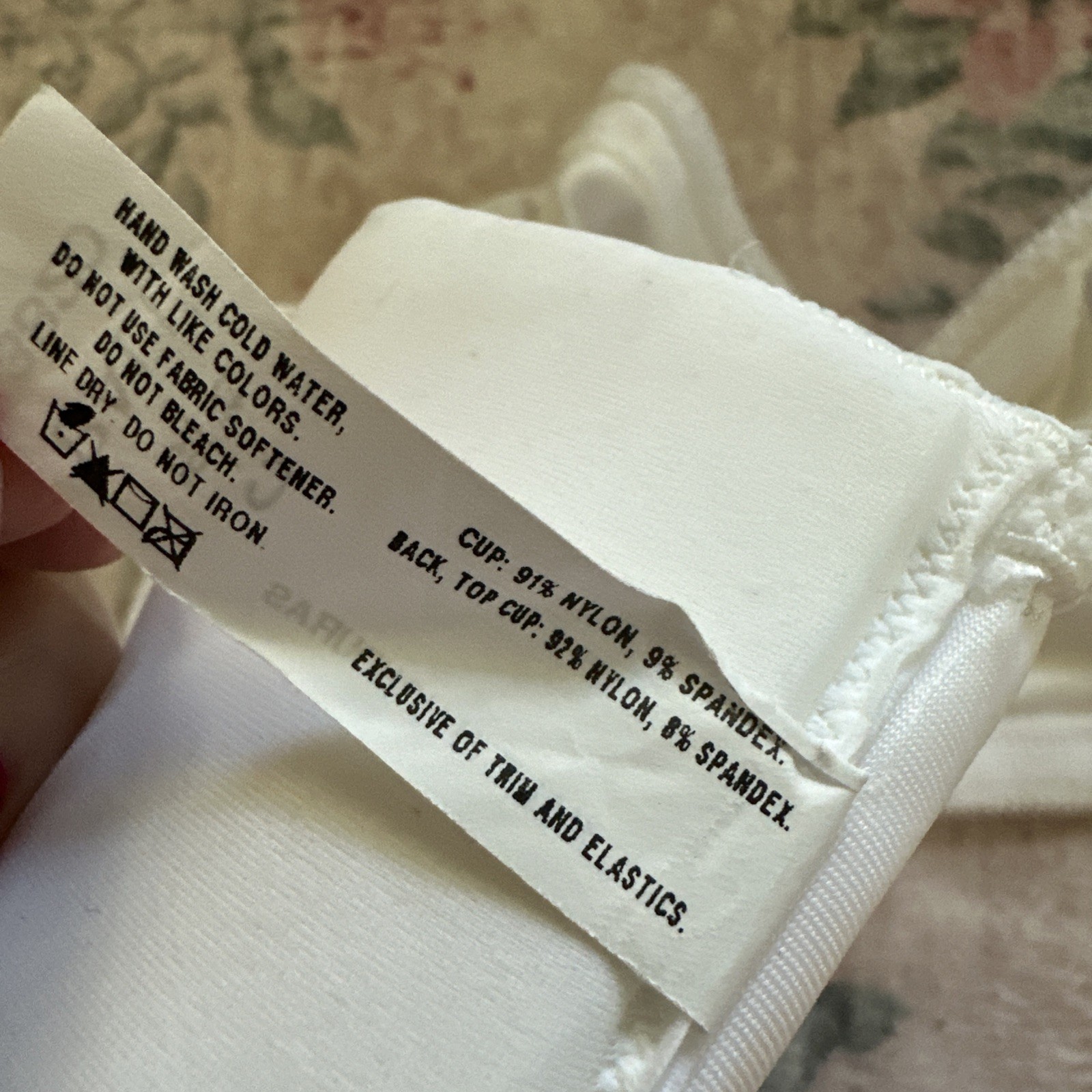 Vtg Bali Wirefree Double Support Soft Cup Bra 3820 42C White Satin Finish