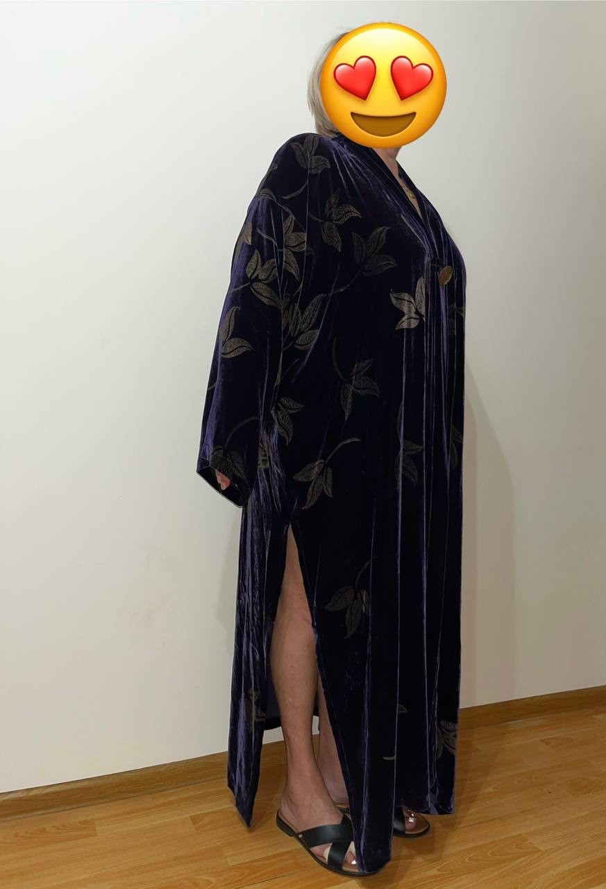 Unique Velvet Burnout Kimono Robe – Catherine Bacon Style Wearable Art