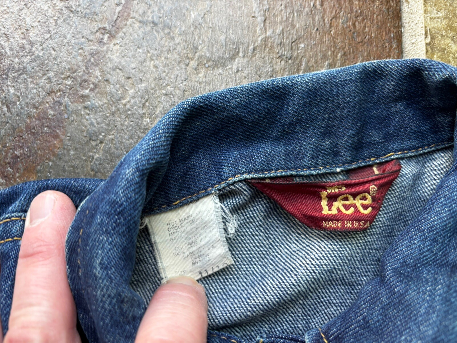70s Ms LEE Rider Trucker Jacket.zig Zag Stitch.dark Wash.Small.