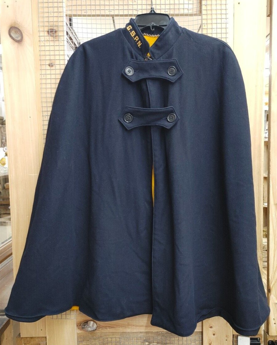 BRUCK’S Navy Blue Wool GSPN Nurses Uniform Cape Vtg 50s-60s Medical Geneva NY