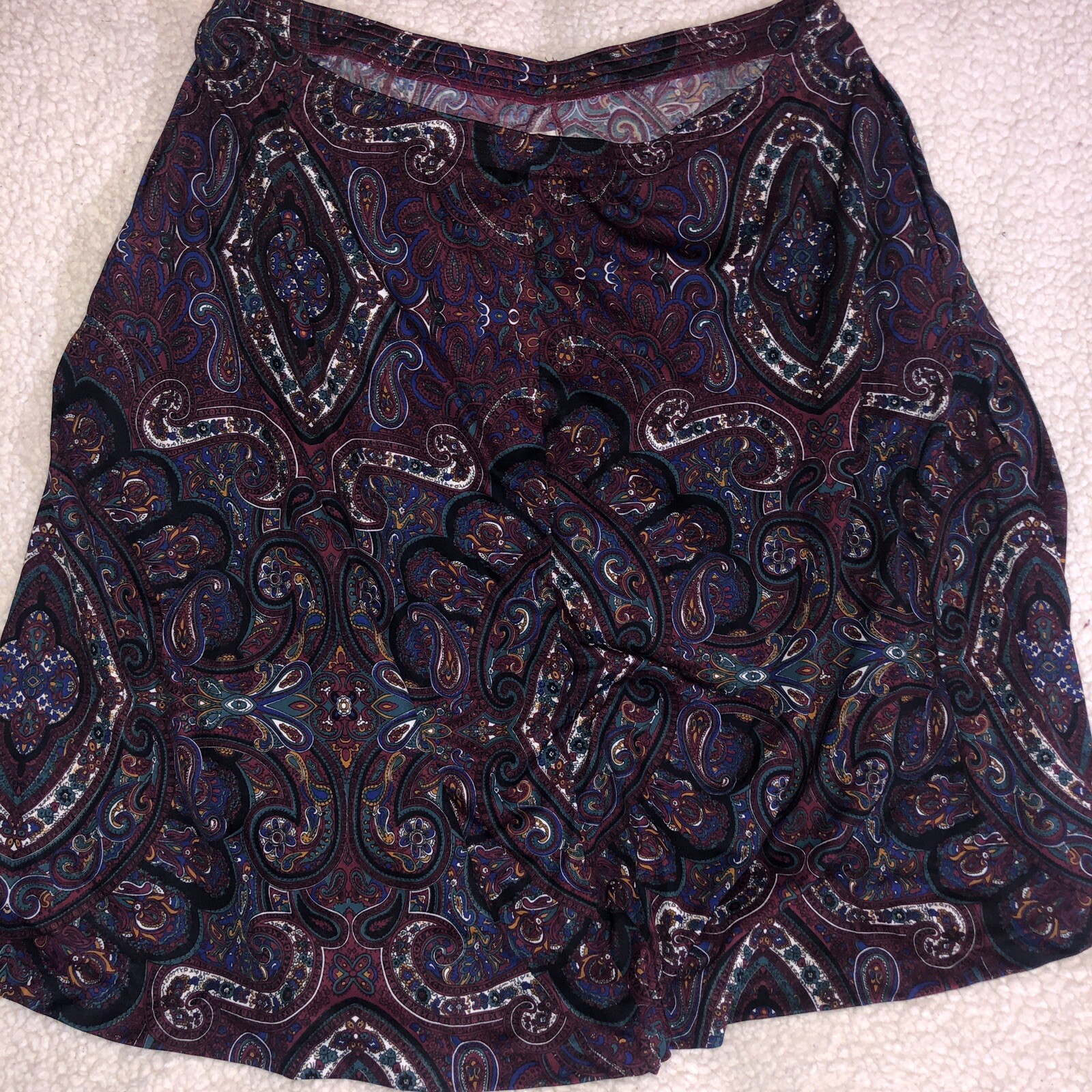Vintage 60s 70s Bee Skirt Beeline Fashions Women’s Size 16 Floral Multi Color