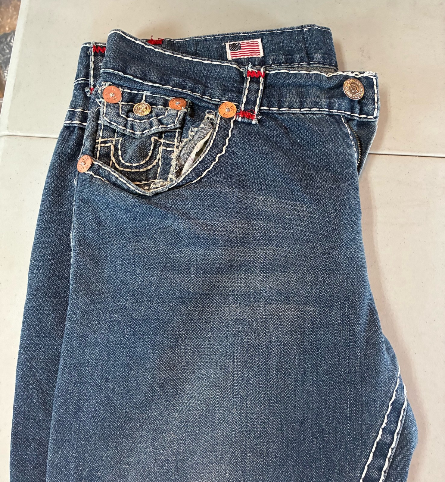 True Religion Ricky Super T Jeans Great Pair Super Look 36 Waist