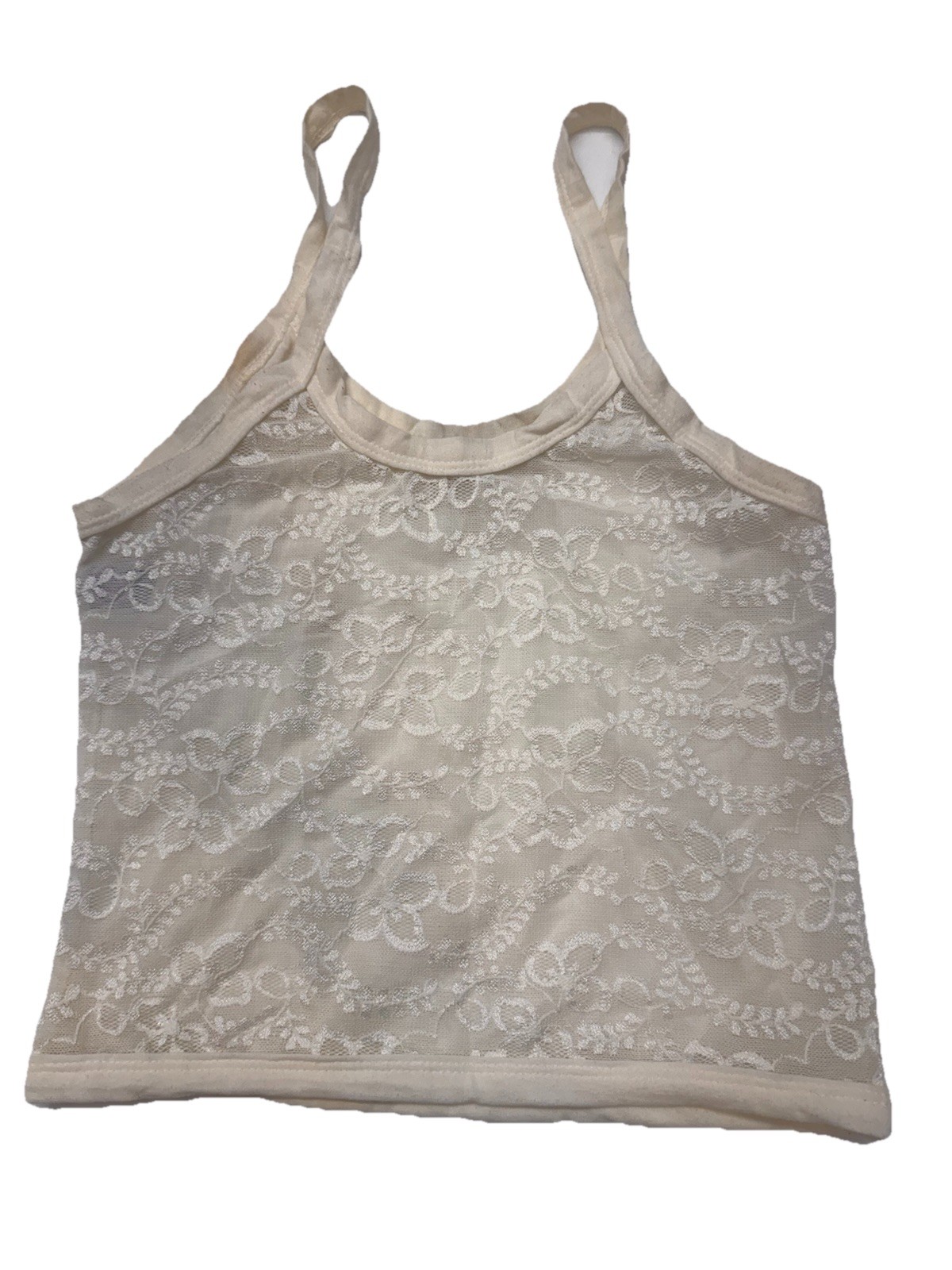 Vtg Cami Lady Lynne Camisole Slip Exquisite Sheer Floral Lace Union Sz S