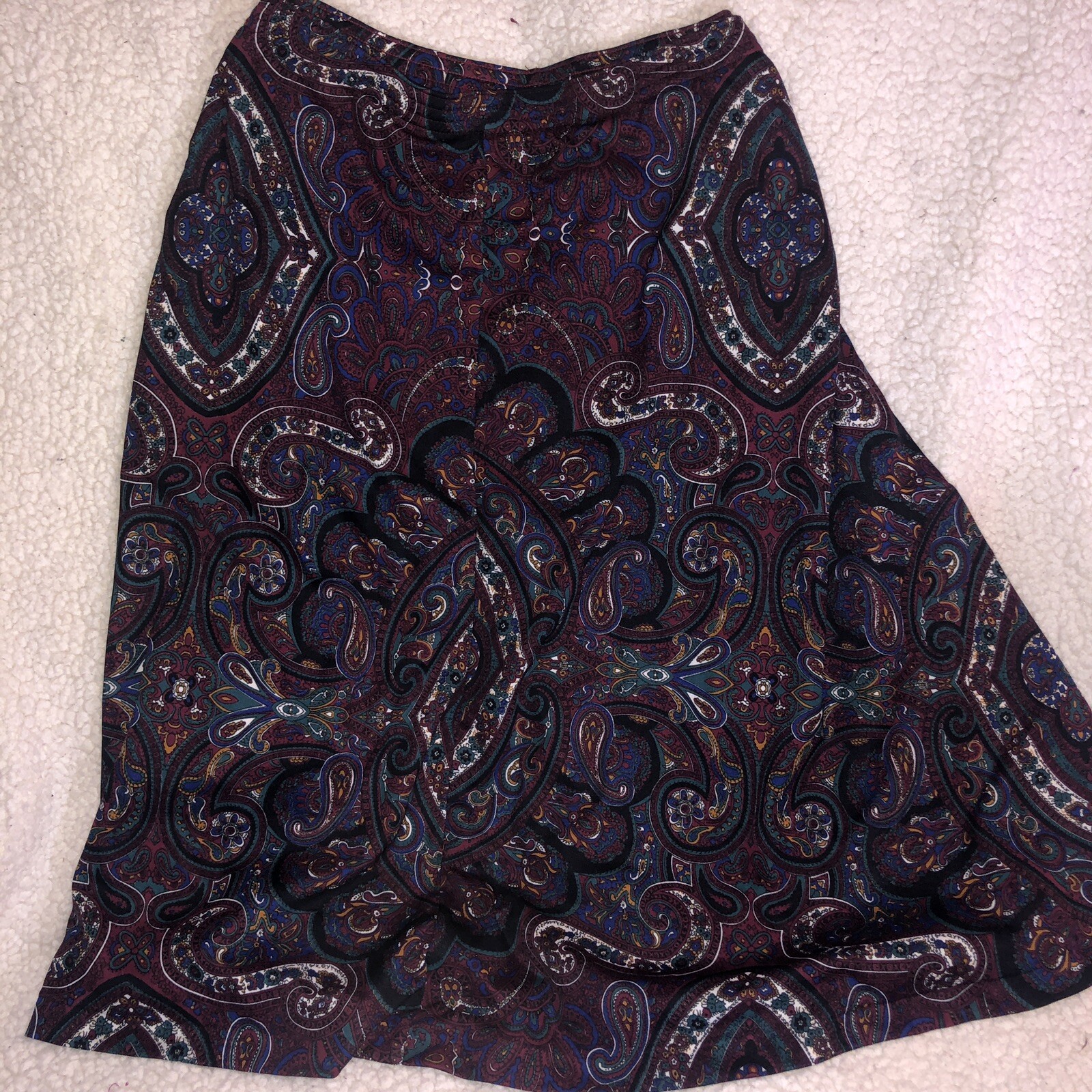 Vintage 60s 70s Bee Skirt Beeline Fashions Women’s Size 16 Floral Multi Color