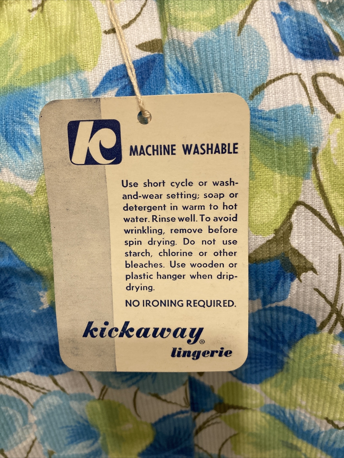NWT Kickaway Corded Duster Blues/Greens See Measurements For Size Vintage