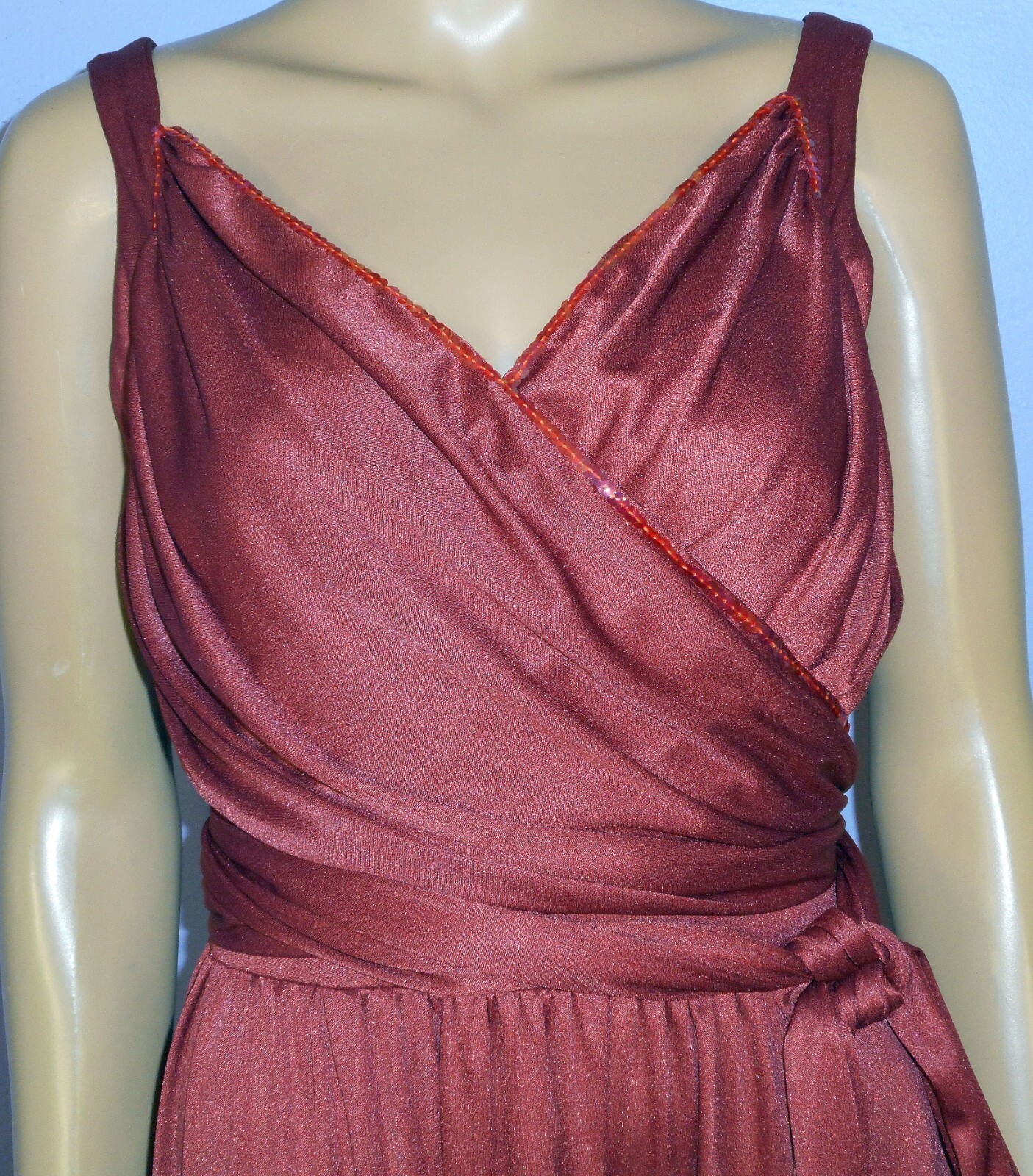 Vintage ‘70s/’80s Ursula of Switzerland Greek Goddess Occasion Gown, Modern 7/8
