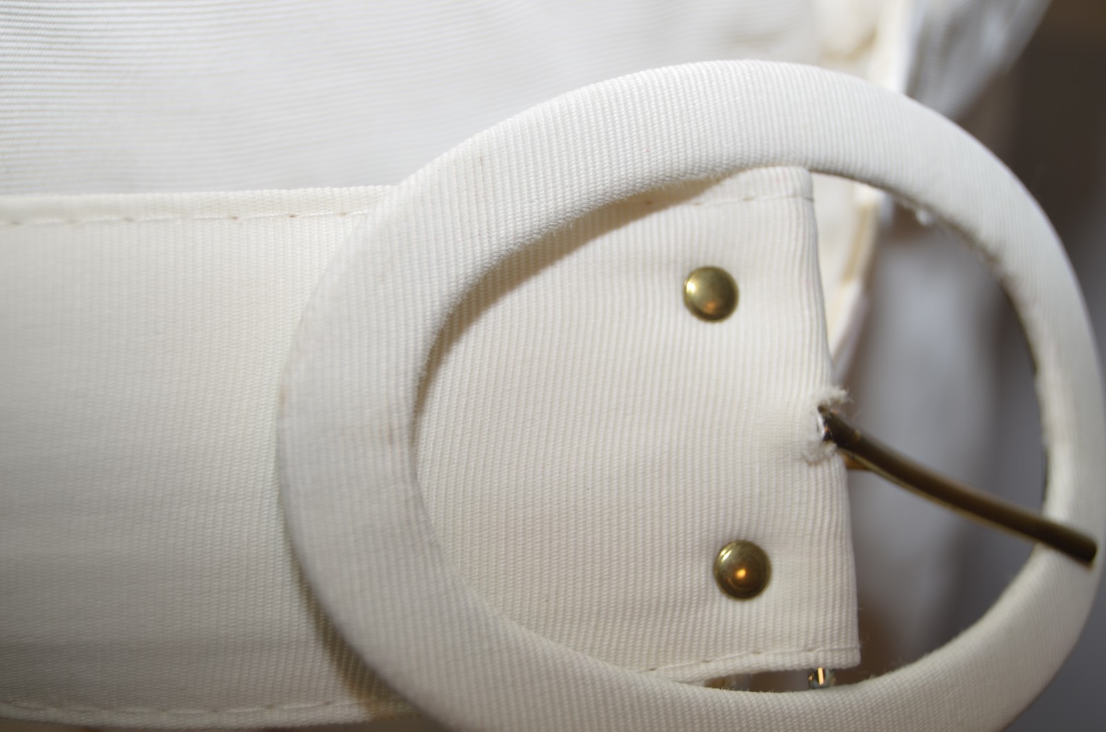 VTG Studio I New York White Jumper Pant Suit Belt Gold Studded SZ 20 T USA Made