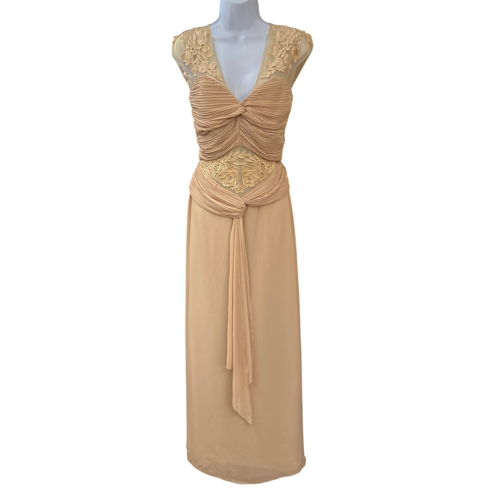 Vintage Joseph Ribkoff Evening Gown Old Hollywood Regencycore Grecian Glamour