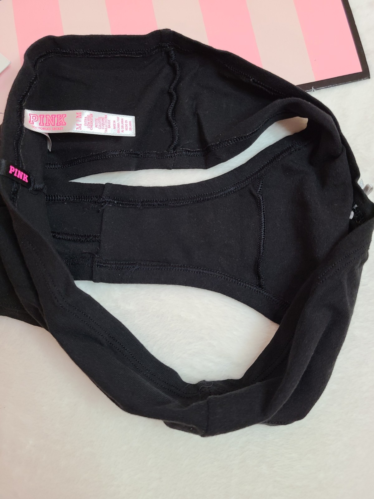 Y2K VS PINK 2013 Extra Low Rise Cotton Cheekster Panty Size M