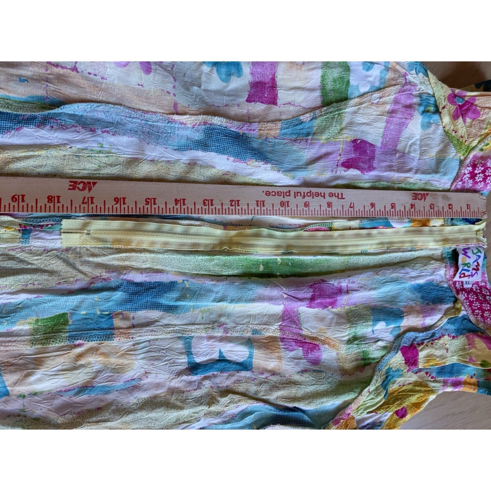 VTG Jams World Floral Dress XL Tropical Shift Relaxed Boho Casual Beach Resort