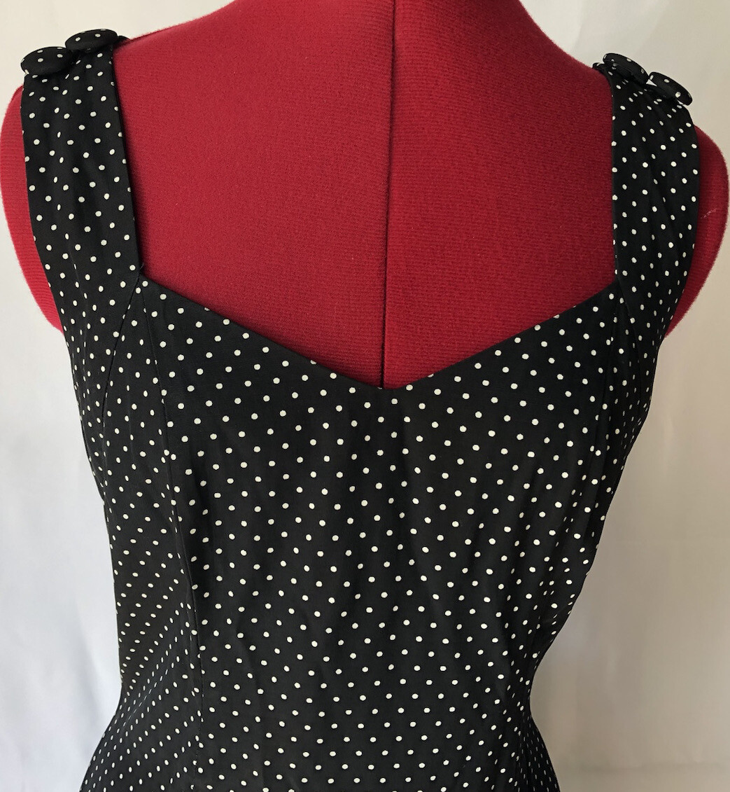 Blondie and Me Retro Vintage Style Halter Neck Pencil Polka Dot Dress Size 9-10